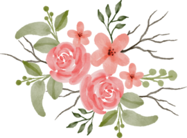 beautiful watercolor flower arrangement png