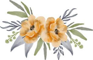 magnifique aquarelle fleur arrangement png