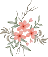 beautiful watercolor flower arrangement png