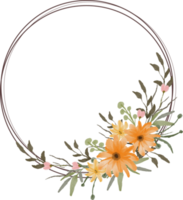 beautiful watercolor flower wreath png