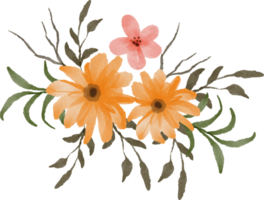 schön Aquarell Blume Anordnung png