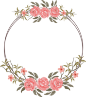 beautiful watercolor flower wreath png