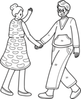 business people shaking hands illustration in doodle style png