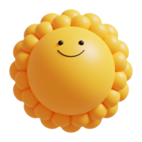 Happy sun.3D rendering. png