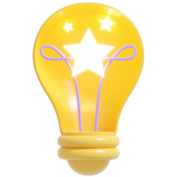 3d licht bulb.creative en idee concept.3d geven illustratie. png