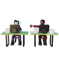 3d illustrazione di tossico posto di lavoro png