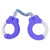 3d Illustration of Police Handcuff png