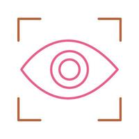 icono de vector de exploración ocular