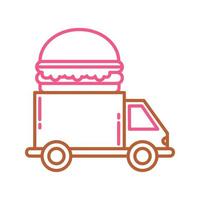 Fast Food Truck Vector Icon