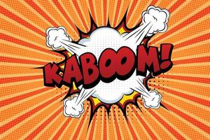 Boom comic sound effect cartoon style vector illustration