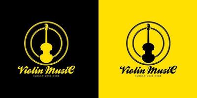 violín música logo sencillo diseño vector