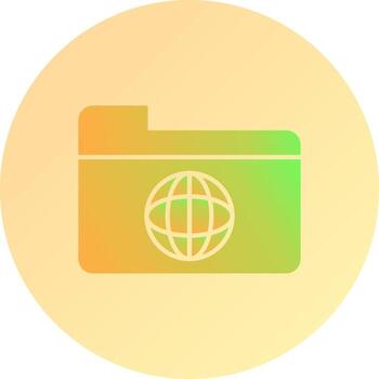 Unique Network Folder Vector Icon