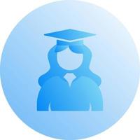 Unique Female Graduate Vector Icon