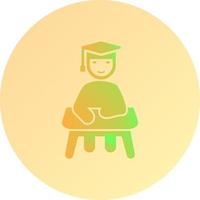 Unique Studying on Desk Vector Icon