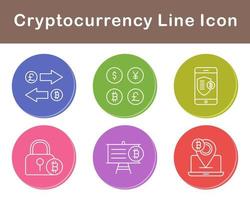 bitcoin y criptomoneda vector icono conjunto