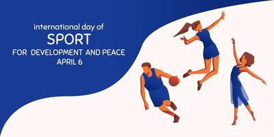 International day of Sport for Development and Peace vector illustration. Suitable for Poster, Banners, campaign and greeting card.