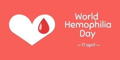 World Haemophilia Day. Health awareness vector template for banner, card, poster, background.