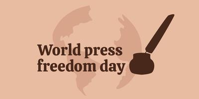 World press freedom day concept vector illustration. World Press Freedom Day or World Press Day to raise awareness of the importance of freedom of the press.