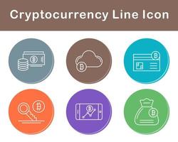 bitcoin y criptomoneda vector icono conjunto