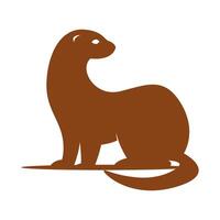 Otter icon logo design vector