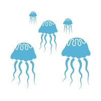 Jellyfish icon logo design vector