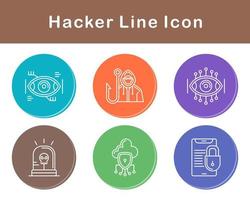 conjunto de iconos de vector de hacker