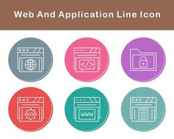 web y solicitud vector icono conjunto