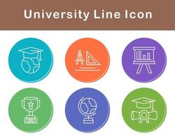 Universidad vector icono conjunto