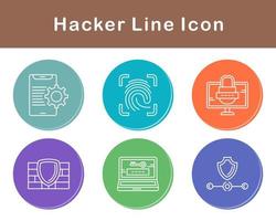 conjunto de iconos de vector de hacker