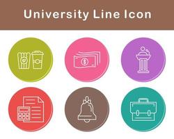 Universidad vector icono conjunto