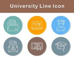 Universidad vector icono conjunto