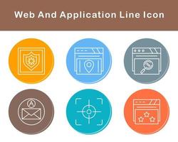 web y solicitud vector icono conjunto