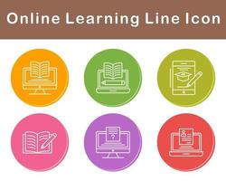 Online Learning Vector Icon Set