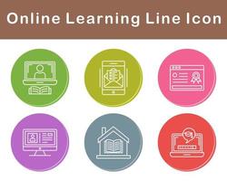 Online Learning Vector Icon Set