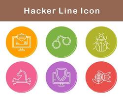 conjunto de iconos de vector de hacker