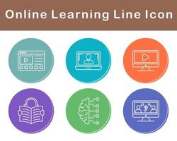 Online Learning Vector Icon Set