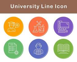 Universidad vector icono conjunto