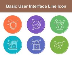 básico usuario interfaz vector icono conjunto