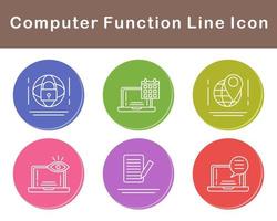 Computer Function Vector Icon Set