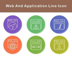 web y solicitud vector icono conjunto