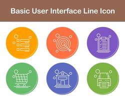 Basic User Interface Vector Icon Set