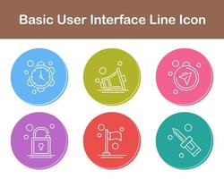 Basic User Interface Vector Icon Set