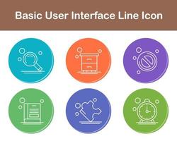 Basic User Interface Vector Icon Set