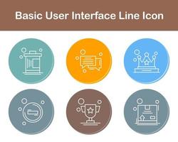 básico usuario interfaz vector icono conjunto