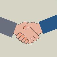 Two hands hand shaking handshake agreement simple aesthetic illustration vector