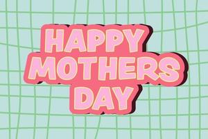 retro mothers day background vector
