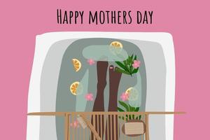 mothers day relaxing spa background vector