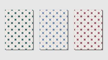 Set of seamless Hong Kong traditional vintage pattern style floor textured background. vector