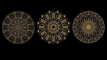 Vector set,  luxury islamic  background with mandala. Decorative ornament in ethnic oriental style