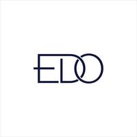 edo simple logo vector icon